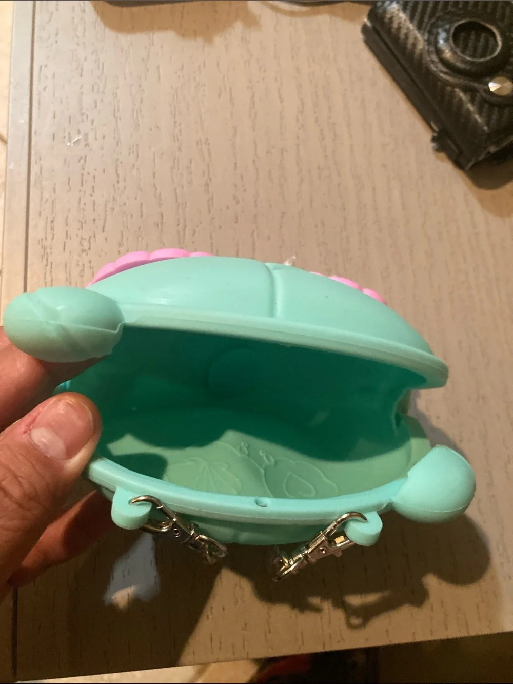 Kids Doll Keychain Bag Charm in Mint Green & Pink